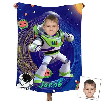 Toalha Fun poket infantil - Seu rosto no personagem Buzlaitir