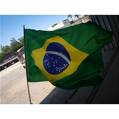 Bandeira Brasil  1,40 X 1m -  com tubete