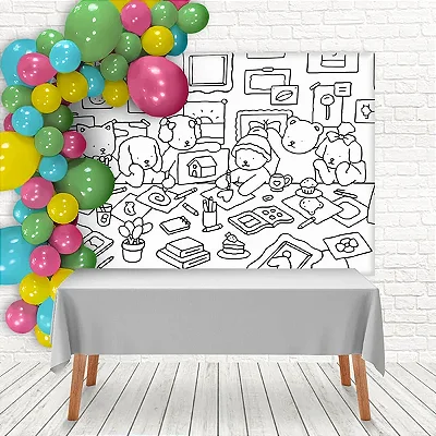Painel Retangular Decorativo - Bobbie goods colorir
