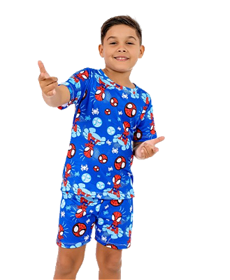 Pijama Baby-Doll Infantil Homem aranha