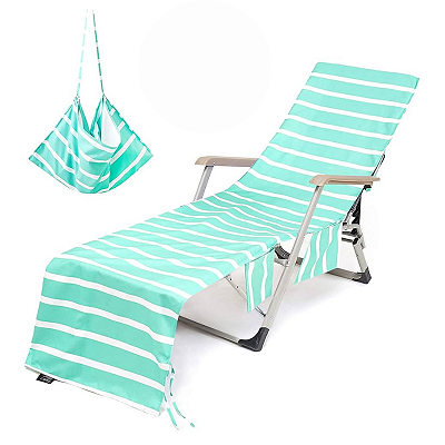 Capa de cadeira lounge chair - capa vira bolsa / listras