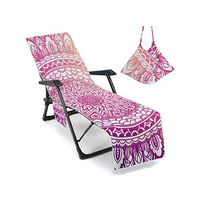 Capa de cadeira lounge chair - capa vira bolsa/ mandala rosa