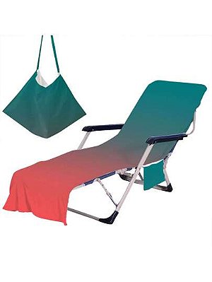 Capa de cadeira lounge chair - capa vira bolsa/ degradê