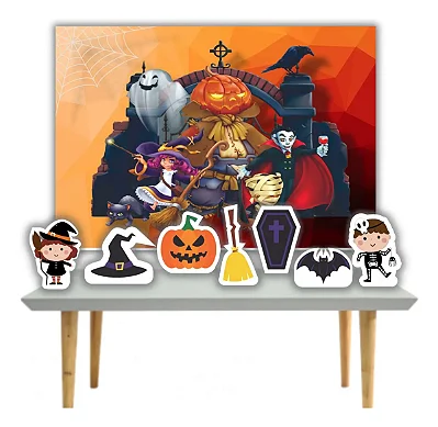 Kit 7 Displays De Mesa Festa Halloween