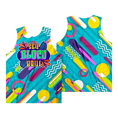 Abadás carnaval folia Camiseta regata - Promoção sem acabamento /listra color