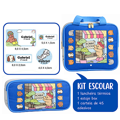 Kit Material Escolar - Bobbie goods azul