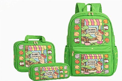 Kit Mochila Escolar - Bobbie goods verde