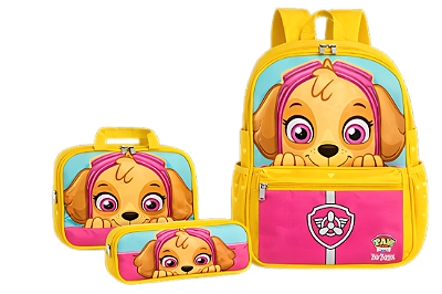 Kit Mochila Escolar - Patrulha Canina skye amarelo
