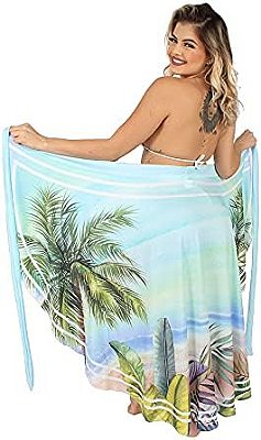 Saia Pareô de Amarrar Personalizada coqueiro - tam único