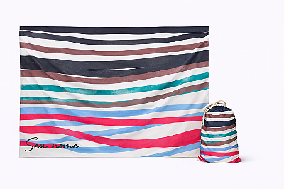 Canga Retangular - litras preta/rosa