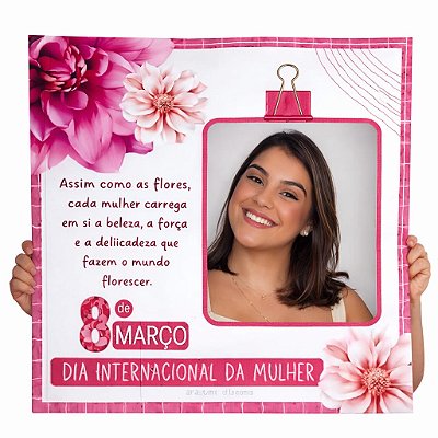 Placa Moldura Dia Da Mulher/mulher Virtuosa Em Ps 50x68cm