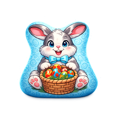 Almofada 3d - Páscoa/coelho gravata