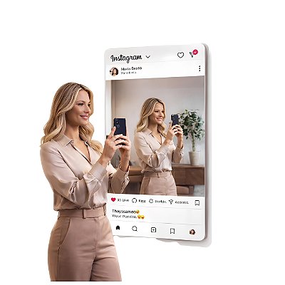 Moldura Ps com adesivo de espelho Personalizado
