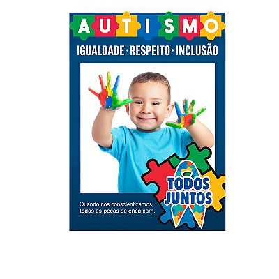 Placa Moldura Autismo Em Ps 50x68cm