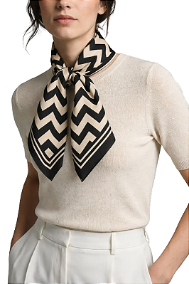 Lenço Fita Comprido Elegante Chevron - Outono