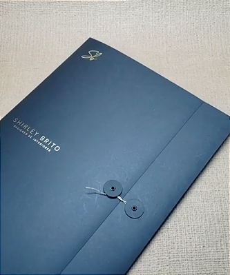 Pasta de Contrato com Bolso e Botão - Personalizado