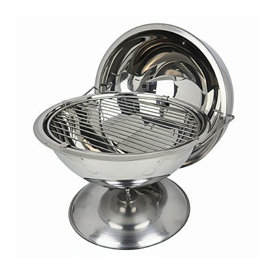 Churrasqueira Náutica a Carvão Overboat M-320 em Aço Inox 304 com Suporte para Mesa