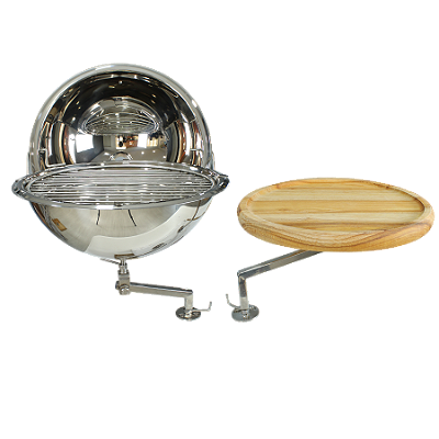 Kit Churrasqueira de Costado Overboat CT-320 com Tábua e Suporte Duplo