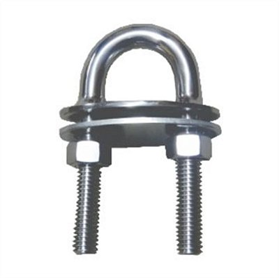 U-Bolt Olhal de Proa em Aço Inox 316 de 1/2" com Placa Dupla