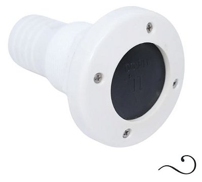 Saída de Costado Passa-Casco 1-1/2" com Válvula Anti-Retorno