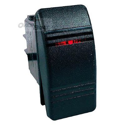 Interruptor On Off Iluminado Preto Seachoice Lancha