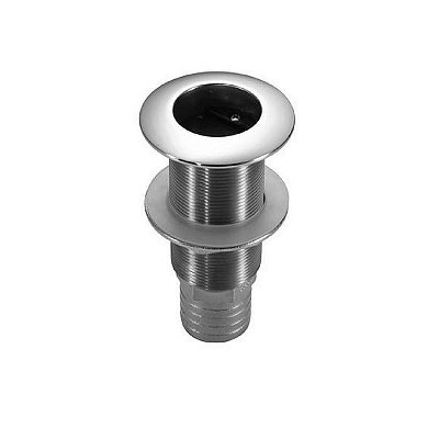 Passa-Casco Scupper Inox 316 Attwood com Válvula 1-1/2"