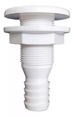 Saída de Costado Passa-Casco Branca 1" em PVC
