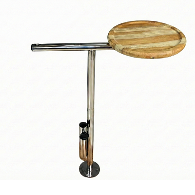 Kit Suporte 3-em-1 Overboat em Aço Inox 304 para Churrasqueira, Tábua e Guarda-Sol