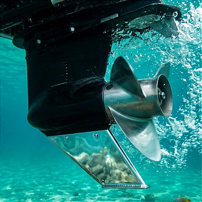 Protetor de Rabeta Inox Overboat para Motores Evinrude E-Tec G2 - P9012