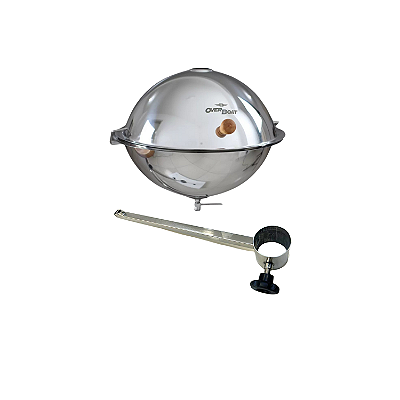 Churrasqueira Náutica Overboat para Costado em Aço Inox com Tampa Articulada