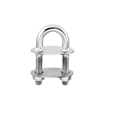 U-Bolt Olhal de Proa em Aço Inox 316 de 1/2" com Placa Dupla