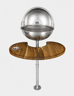 Churrasqueira Náutica Extra Grande em Aço Inox 304 Overboat PT-430-72 com Tábua Gigante (Popa)