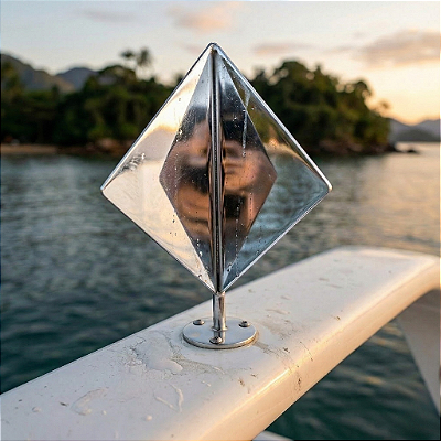 Defletor de Radar Refletor Overboat em Aço Inox 304