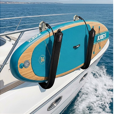 Par de Suportes Articulados Overboat em Inox 304 P/ Stand Up Paddle Guarda-Mancebo 1" 25mm Prancha.