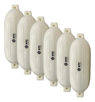 Kit 6 Defensas Náuticas G4 Premium 15,5 x 60 cm Proteção para Barcos Lanchas e Veleiros