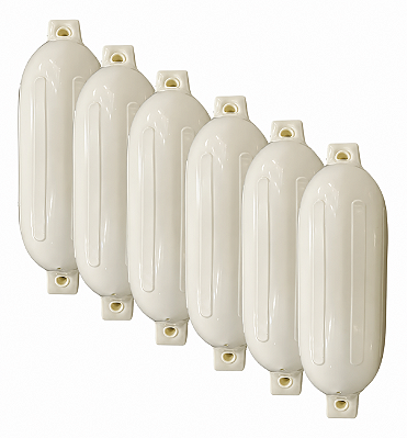 Kit 6 Defensas Náuticas G4 Premium 15,5 x 60 cm Proteção para Barcos Lanchas e Veleiros