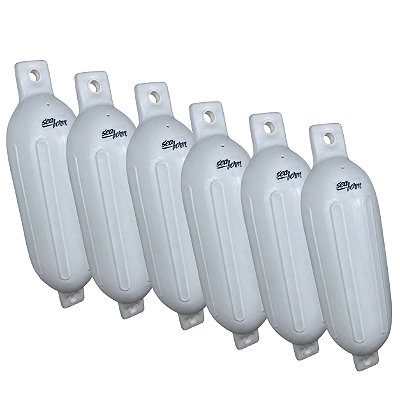 Kit 6 Defensas Náuticas G4 Premium 16,5 x 58,4cm Proteção para Barcos Lanchas e Veleiros