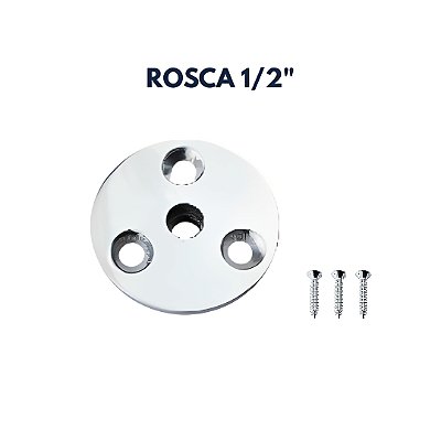 Base de Costado Inox 304 para Churrasqueira Náutica Rosca 1/2"