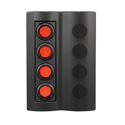 Painel Elétrico Náutico 4 Botões com Fusíveis e LED 12V/24V Design Wave