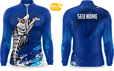 Camiseta de Pesca Manga Longa UV50+ - Ref0004