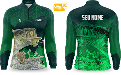Camiseta de Pesca Manga Longa UV50+ - Ref0014