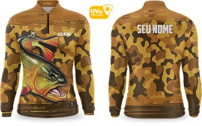 Camiseta de Pesca Manga Longa UV50+ - Ref0015