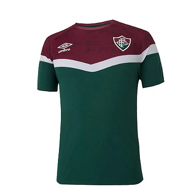 Camisa Fluminense Treino 2023 Umbro Verde/Bordo/Branco