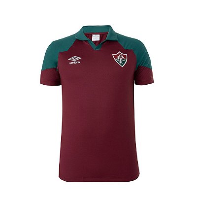 Camisa Fluminense Polo Viagem 2023 Umbro - Grna-Vrd