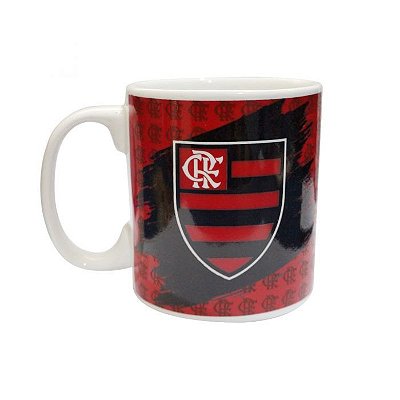 Caneca Porcelana Flamengo Escudo/CRF 320ml