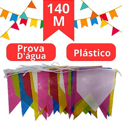 Bandeirola Festa Junina Bandeirinhas Plasticas 140 Metros