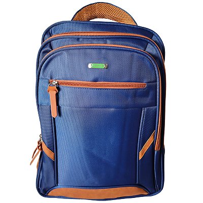 Mochila Azul e Marrom Lider Premium Quality