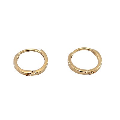 Argola Lisa Banhada a Ouro 18k