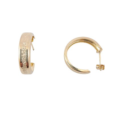 Brinco Argola com Centro Craquelado