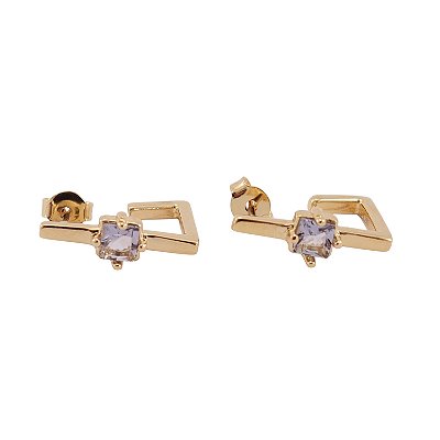 Brinco Ear Hook Dourado Banhado a Ouro 18k